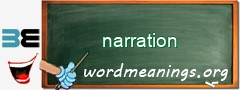 WordMeaning blackboard for narration